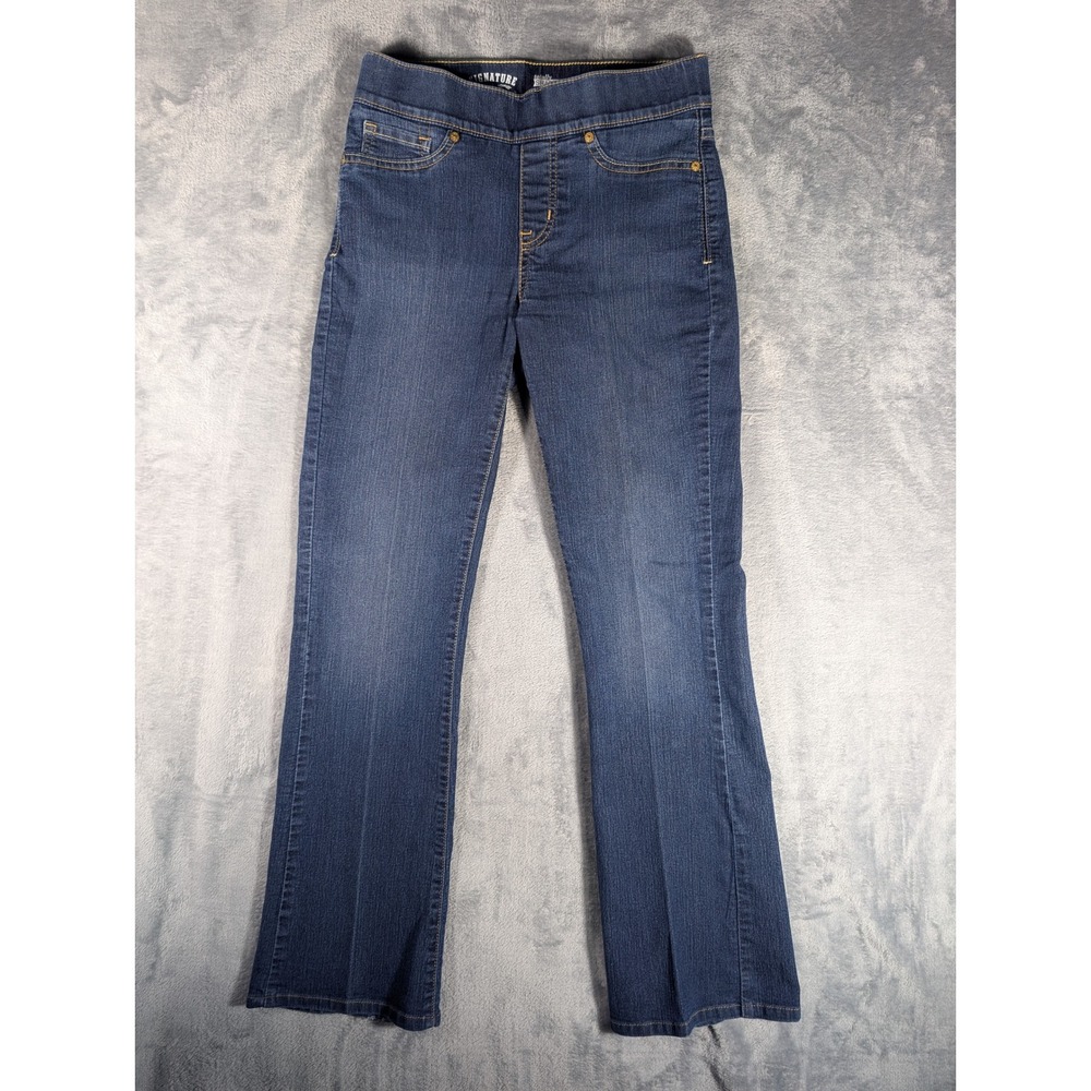 Signature Levi Strauss Totally Shaping Pull On Bootcut Jeans Medium Wash Blue 12